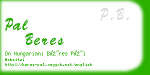 pal beres business card